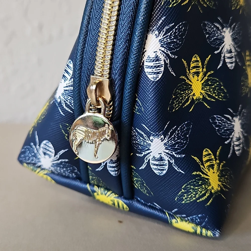 Dabney Lee Navy Cosmetic Bag, Bees 🐝🐝🐝